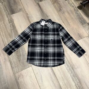 Abercrombie Kids Monochrome Plaid Button Down Shirt